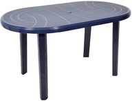 PEVNÝ VEĽKÝ PLASTOVÝ ZÁHRADNÝ STÔL 135x80 NAVY