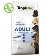 TropiDog Premium Adult M/L losos a ryža 12 kg