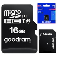 PAMÄŤOVÁ KARTA GOODRAM MICRO SD 16GB TRIEDA 10 UHS