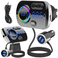 BLUETOOTH FM VYSIELAČ DO AUTO RÝCHLA NABÍJAČKA 2x USB AUX