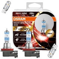 OSRAM H11 NIGHT BREAKER LASER + 200 % VIAC SVETLA OSRAM LED EFEKT ŽIAROVKY