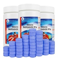 Chlór do bazénov 1 kg multifunkčné tablety 20g Clean Pool Water