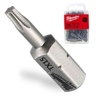 BIT DO SKRUTKOVAČOV TX15 25ks TORX MILWAUKEE