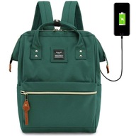 Dámsky školský batoh Himawari 9001 USB c-zelený