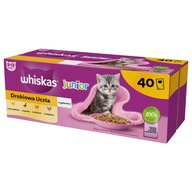 WHISKAS Hydinové hody Junior mokré krmivo pre mačky a mačiatka 40x85g