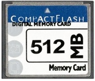Pamäťová karta CompactFlash CF s kapacitou 512 MB