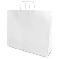 Biela papierová taška VEĽKÉ Tašky 54x15x46cm 10 ks.