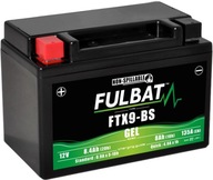 MOTOCYKLOVÁ BATÉRIA FTX9-BS GEL YTX9-BS ETX9-BS 8AH 135A 12V L+