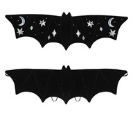 Halloween bat wings hviezdy a mesiace