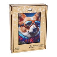 Drevené puzzle Milliwood - Cold is Cool - pes Colin corgi - 316 dielikov.