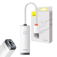 Baseus Lite Series sieťový adaptér USB na RJ45, 100 Mbps (biely)