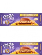 Mliečna čokoláda Schoko&Keks Milka Sušienka Kakaová tyčinka 300g x2