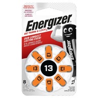 8 x batérie do načúvacieho prístroja Energizer 13