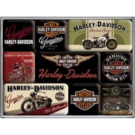 Nostalgické umelecké magnety (9 ks) Harley-Davidson Bik