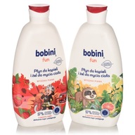 BOBINI Fun Set 2 x Pena do kúpeľa a Prací gél Malina a Citrus 500ml