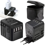 Napájanie, sieťová nabíjačka, adaptér, cestovný adaptér, 4xUSB, USBC