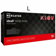 MERCATOR MOTO LONG BLACK L nitrilové rukavice - Čierne