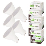 5x LED ŽIAROVKA GU10 2W 3000K TEPLÁ FARBA 2W=25W E