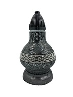 Karafa na sviečku PREMIUM SMALL SILVER BLACK 31cm KRÁSNA MODERNÁ