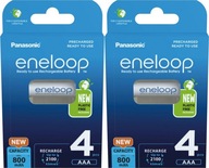 Batéria Panasonic Eneloop AAA 800mAh 4 ks x2