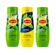 3x SodaStream Lipton Lemon Ice Tea, Lipton Green Tea sirup