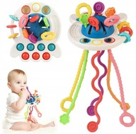 SENSORY TOY CHODBOTA MONTESSORI Hryzátko pre BABIES 4v1 BAM BAM