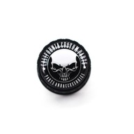 Skull Gule Black Stainless Steel Sedlová skrutka