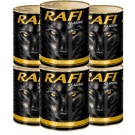 RAFI CLASSIC S HYDINOU 6x1240G SÚPRAVA VLHKÉHO KRMIVA PRE PSOV VŠETKÝCH PLEMIEN