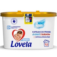 Lovela kapsule biela farba do detskej bielizne 12 ks