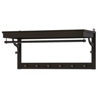 Polička na klobúky IKEA HEMNES, čierno-hnedá, 85 cm