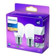 Philips LED žiarovky E27 4,3W = 40w 2700k 2ks.