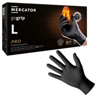 MERCATOR GOGRIP NITRILE čierne rukavice, ČIERNA, 50 ks, veľkosť L