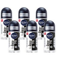 NIVEA Men Black & White Invisible Original roll-on antiperspirant 6x50ml