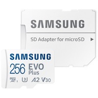 Pamäťová karta + adaptér, 256 GB A2, U3, V30 Samsung