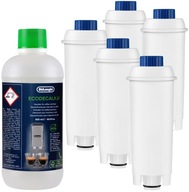 5x VODNÝ FILTER + DeLonghi ODVÁPŇOVAČ 500ml SET