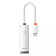 Baseus Lite Series sieťový adaptér USB-C na RJ45 (biely)