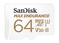 ZNAČKOVÁ PAMÄŤOVÁ KARTA MICROSD SDXC 64 GB MONITOROVANIE SANDISK MAX.