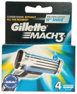 Náboje do žiletiek Gillette MACH3, 4 ks, vyrobené v Poľsku