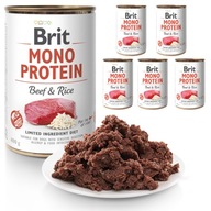 Brit Mono Protein Beef & Rice 6x400g Hovädzie