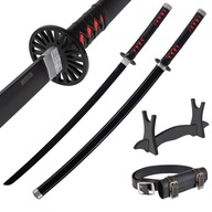 Meč Katana Demon Slayer Kamado Tanjiro Drevený opasok JT10650, stojan