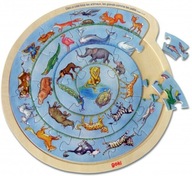 Okrúhle puzzle PUZZLE Goki's Animal Parade 27 dielikov