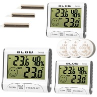 3x TEPLOMER MINI METEOSTANICA POČASIE HYGROMETER MAGNET BATÉRIA SADA