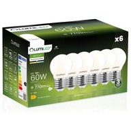 6x E27 LED žiarovka GUĽA 7W = 60W 4000K Neutrál FILAMENT MLKY DEKORATÍV.