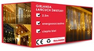 Osvetľovacia girlanda 2,5 m, teplá LED reťaz vianočných hviezd