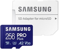 Karta SAMSUNG Pro Plus microSDXC 256GB + adaptér