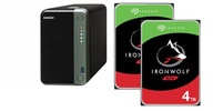 QNAP TS-253D-4G + 2x IronWolf 4TB NAS súborový server