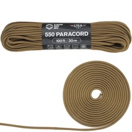 Lano Paracord 550 Nylon 250kg 4mm 30m USA Coyote