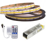 Set COB Neon LED pás 5m 12V + napájanie diaľkového ovládača