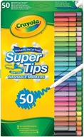 CRAYOLA SUPERTIPS FAREBNÉ Umývateľné PERÁ 50 KS