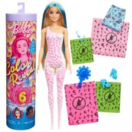 BARBIE COLOR REVEAL BÁBIKA FAREBNÉ VZORKY RETRO 60. roky + TUBA PREKVAPENÍ